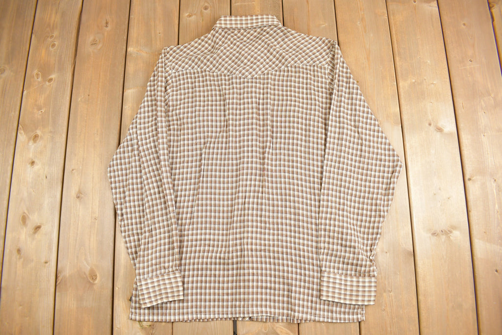 Vintage 1970s Levis Panatela Plaid Button Up Shirt