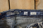 Vintage Deadstock Y2K Miss Me Bedazzled Low Rise Jeans Women's Size 26x31