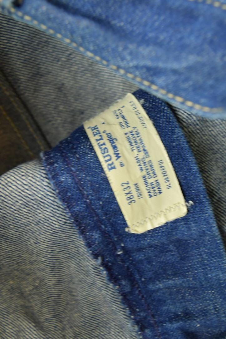 Vintage 1970s Rustler Denim Jeans Size 38 x 32 Made In USA
