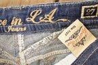 Vintage Deadstock Y2K Grace In LA Bedazzled Bootcut Low Rise Jeans Women's Size 27 x 32