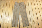 Vintage 1960s Plaid Pleated Dress Pants