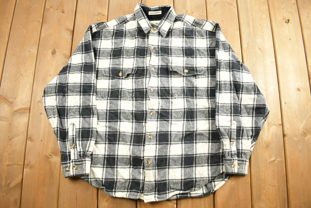 Vintage 1990s Eddie Bauer Plaid McKinley Flannel Button Up Shirt  90s Button Up  Vintage Flannel  Plaid Shirt  100% Cotton  Eddie Bauer