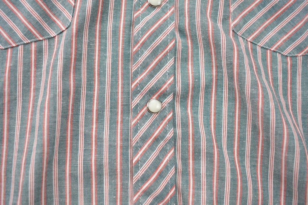 Vintage 1970s Ely Plains Embroidered Western Cowboy Style Button Up Shirt