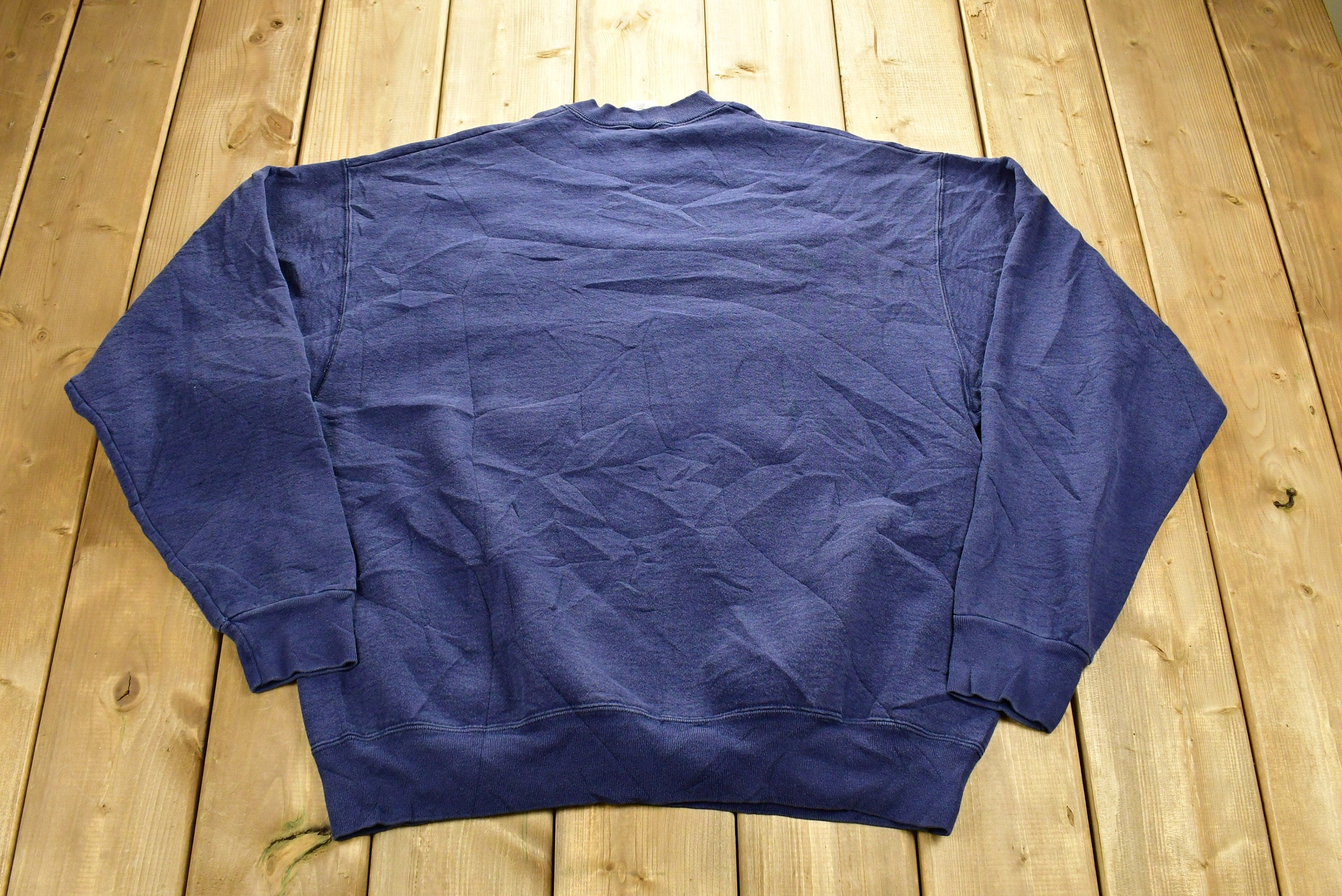 Vintage 1990's University of Michigan State Collegiate Crewneck  Embroidered  NCAA Sweatshirt  Heavyweight  Americana  Made In USA