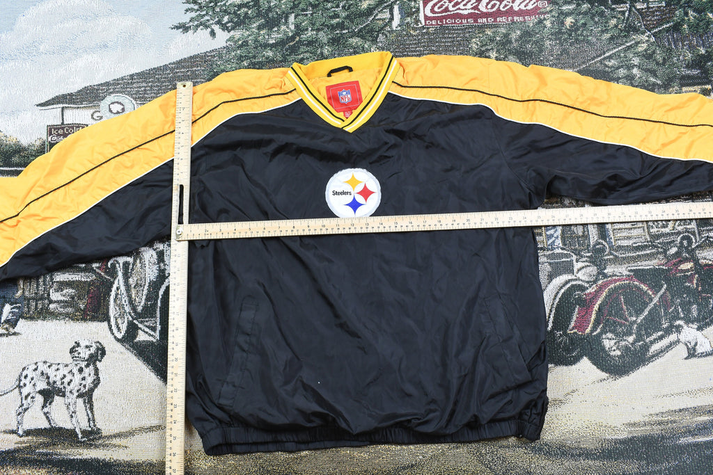 Vintage 1990s Pittsburgh Steelers NFL Pullover Windbreaker