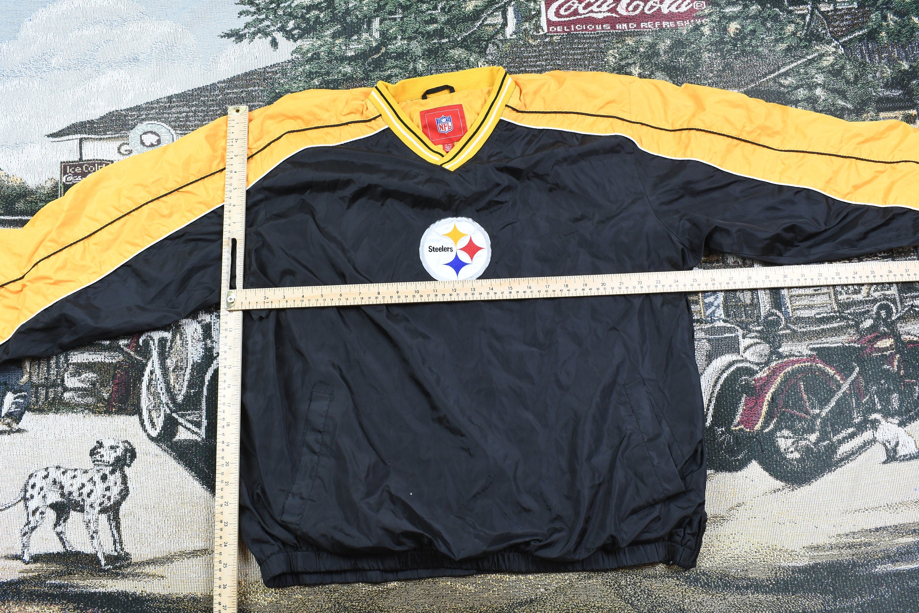 Vintage 1990s Pittsburgh Steelers NFL Pullover Windbreaker