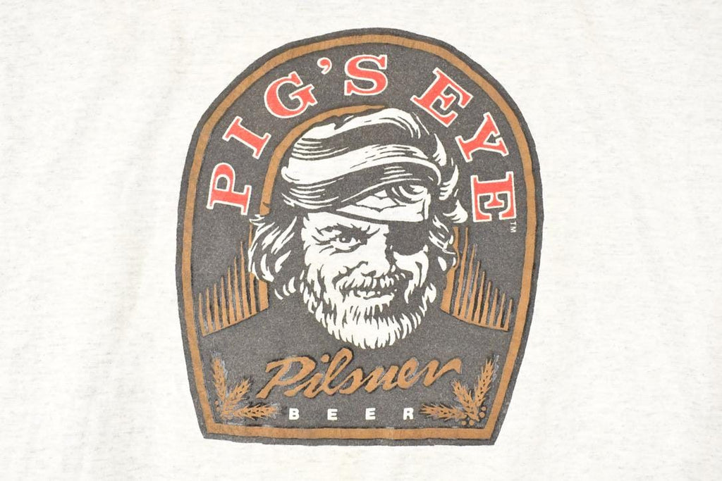 Vintage 1990s Pig's Eye Pilsner Souvenir Travel T-Shirt Men's XL