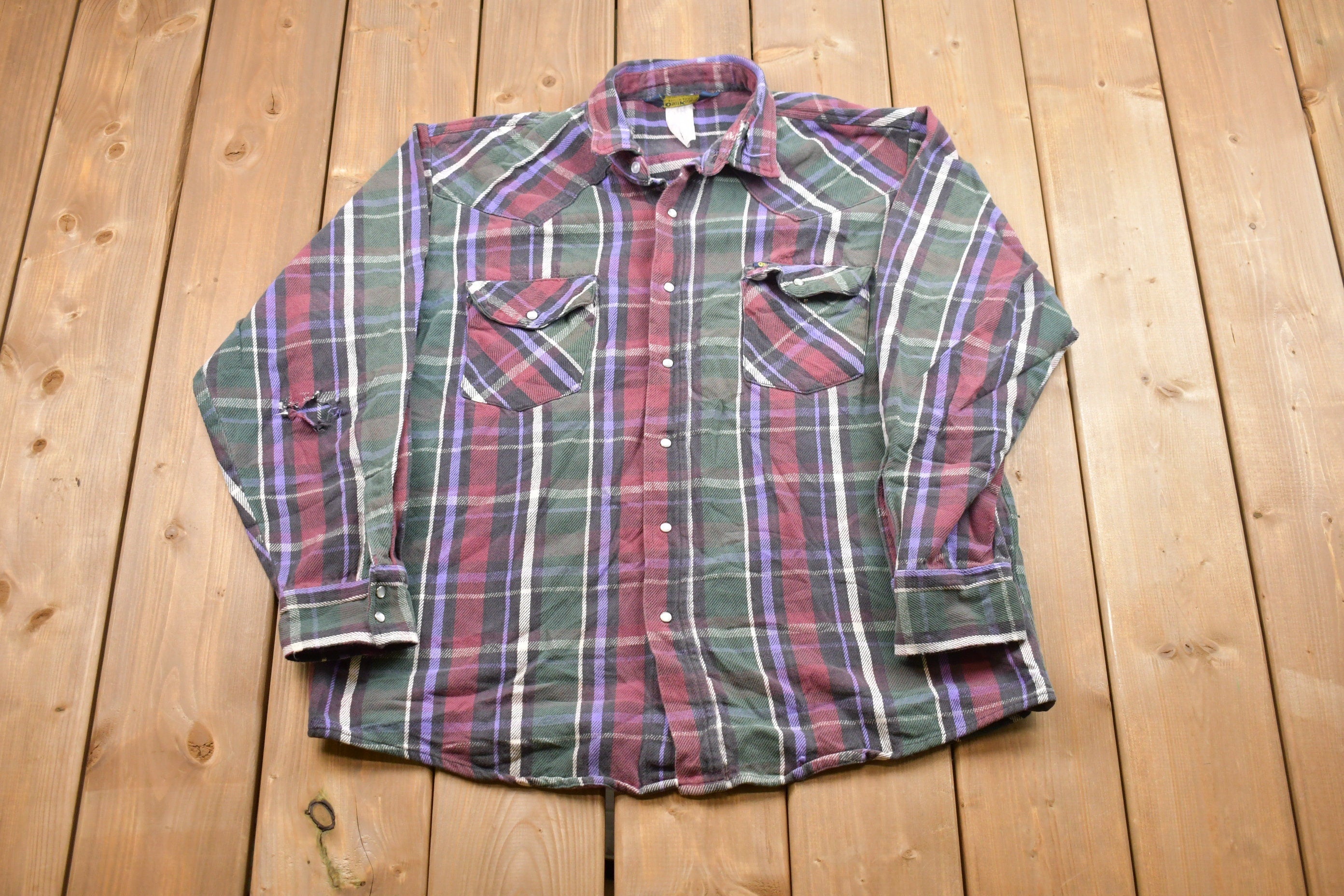 Vintage 1990s Osh Kosh Plaid Button Up Shirt