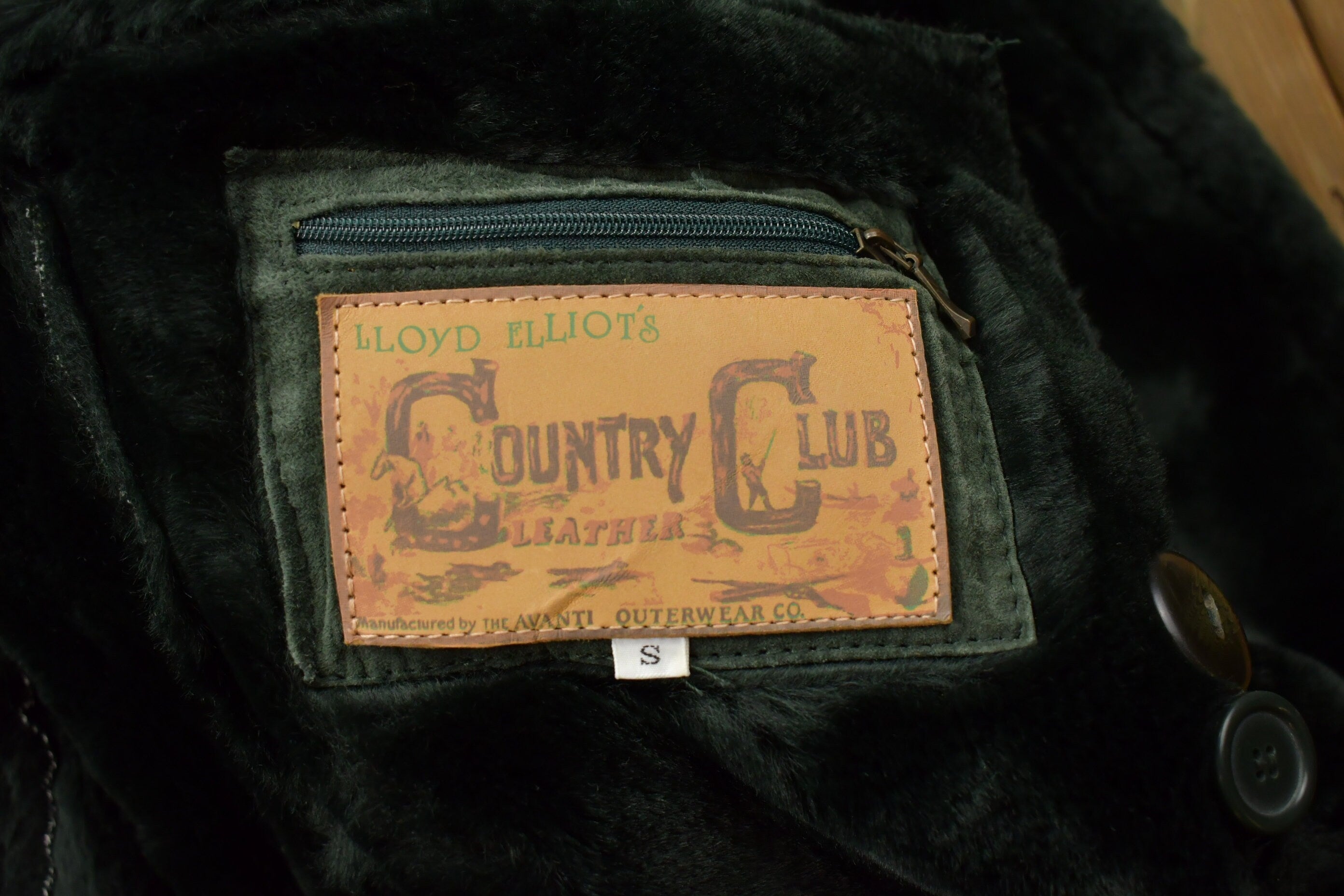 Vintage 1990s Country Club Leathers Fur Coat