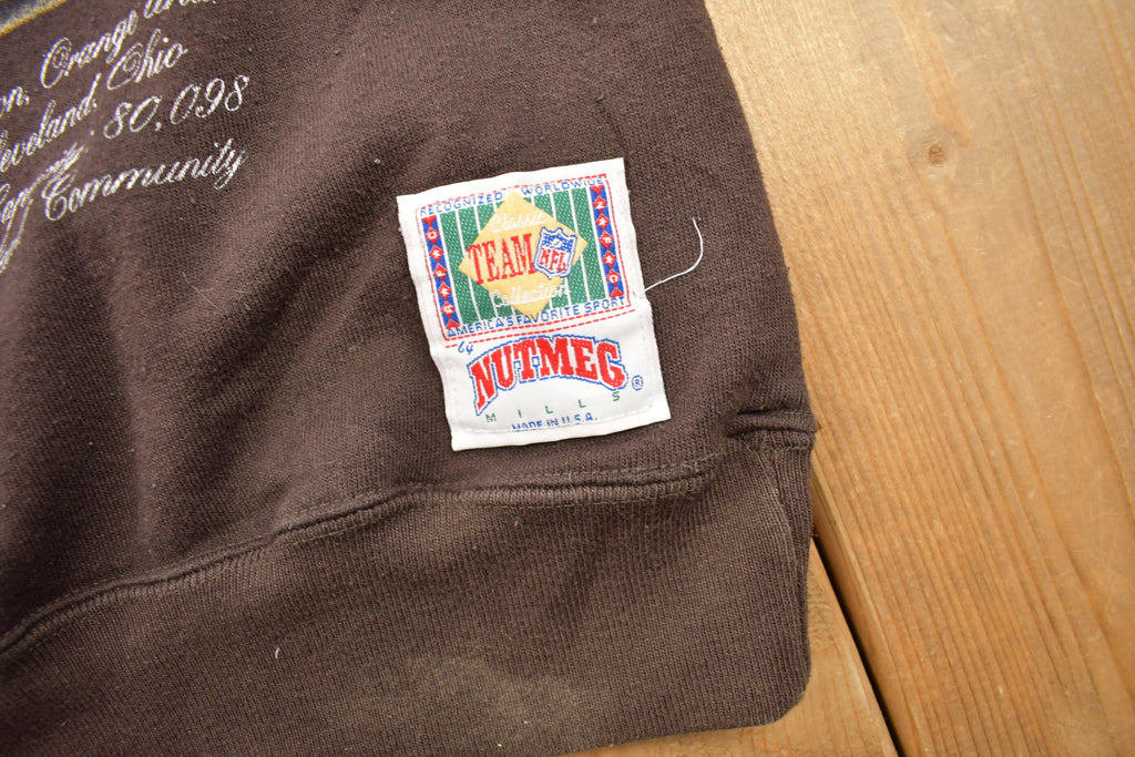 Vintage 1990S Cleveland Browns NFL Nutmeg Locker Room Crewneck Sweatshirt