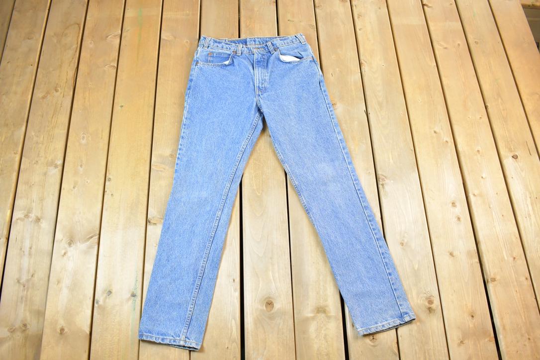 Vintage 1960s Levi Strauss Orange Tab 631 Denim Jeans Size 32 x 32 Made In Canada
