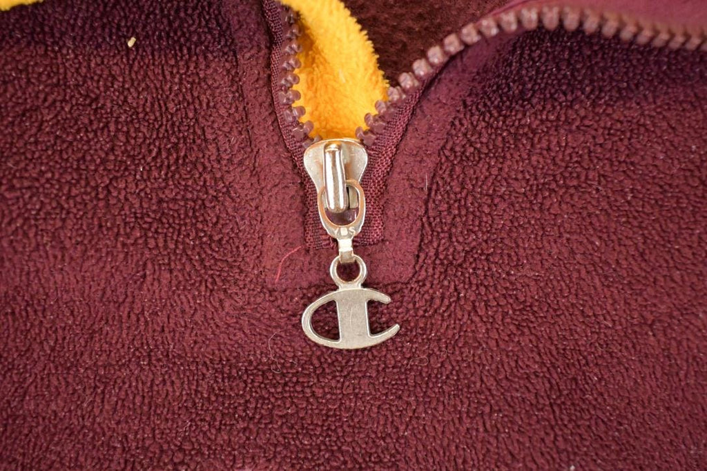 Vintage 1990s Champion Minnesota Quarter Zip Fleece Collegiate Sweater Men's XL