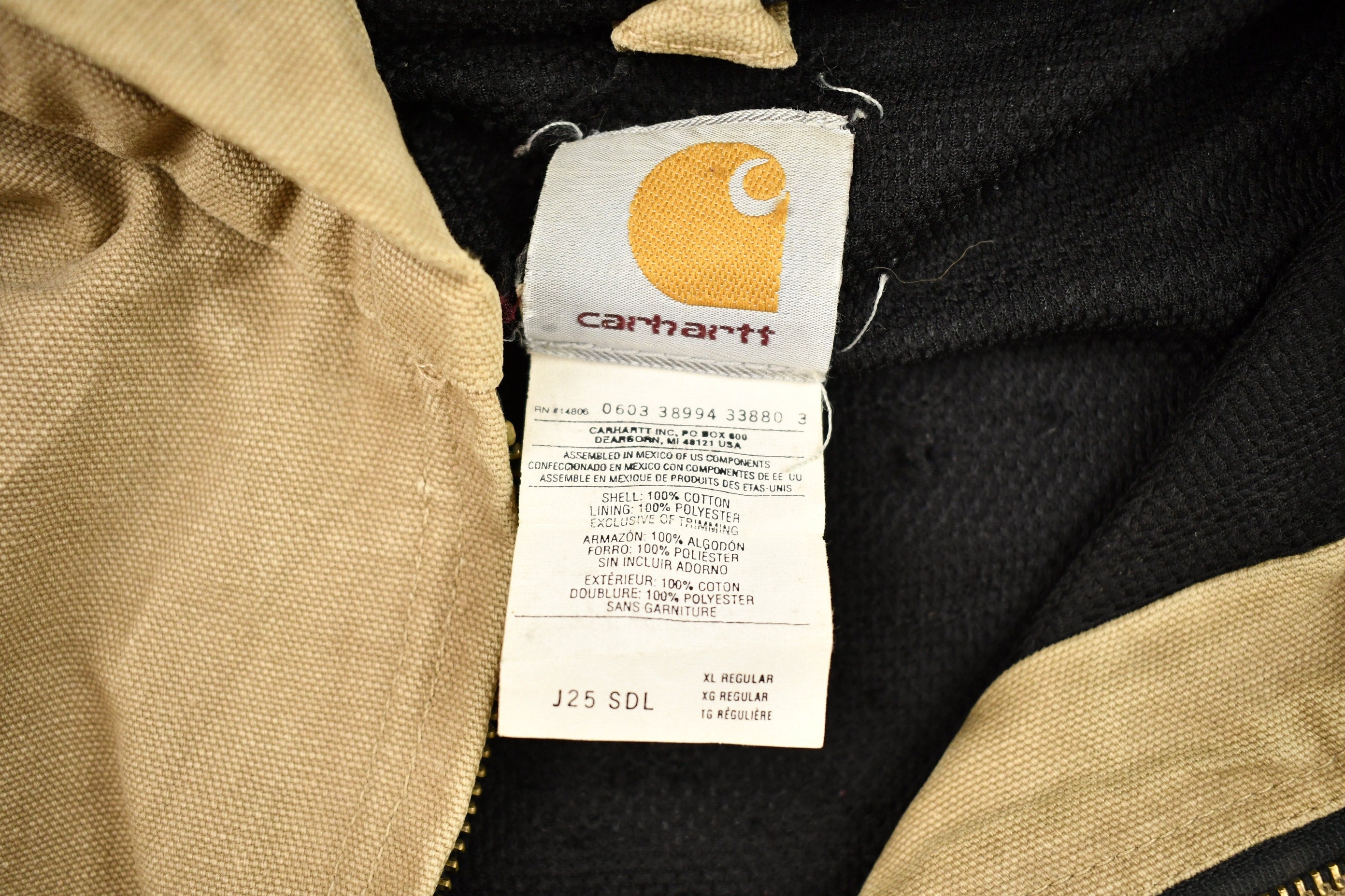 Vintage 1990s Carhartt Hooded Work Jacket