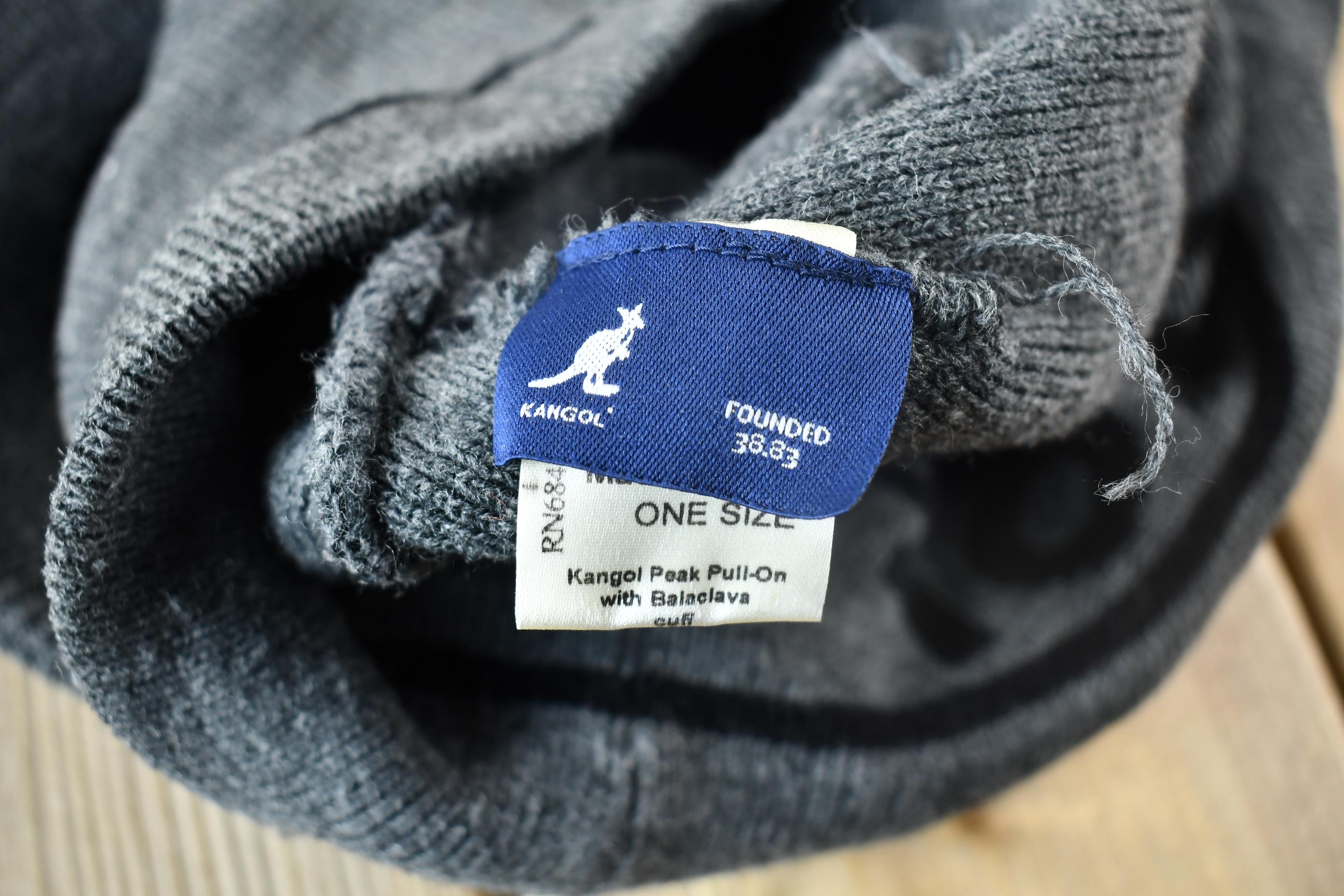 Vintage 1990s Kangol Peak Pull On With Balaclava Hat One Size
