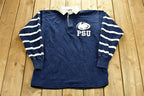 Vintage 1990's University of Penn State Collegiate Polo Sweater  Embroidered  NCAA Sweatshirt  Sportswear  Made In USA