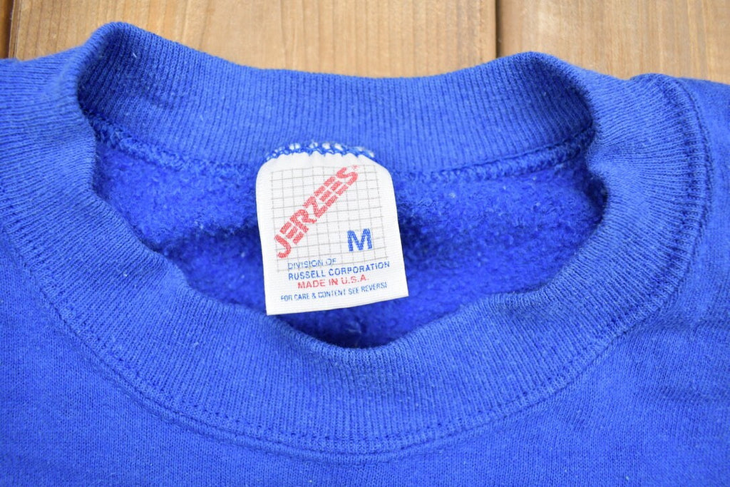 Vintage 1990s Blank 'Jerzees' Blue Crewneck Sweatshirt