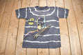 Vintage 1980s Batman DC Comics All Over Print Tie Dye T-Shirt