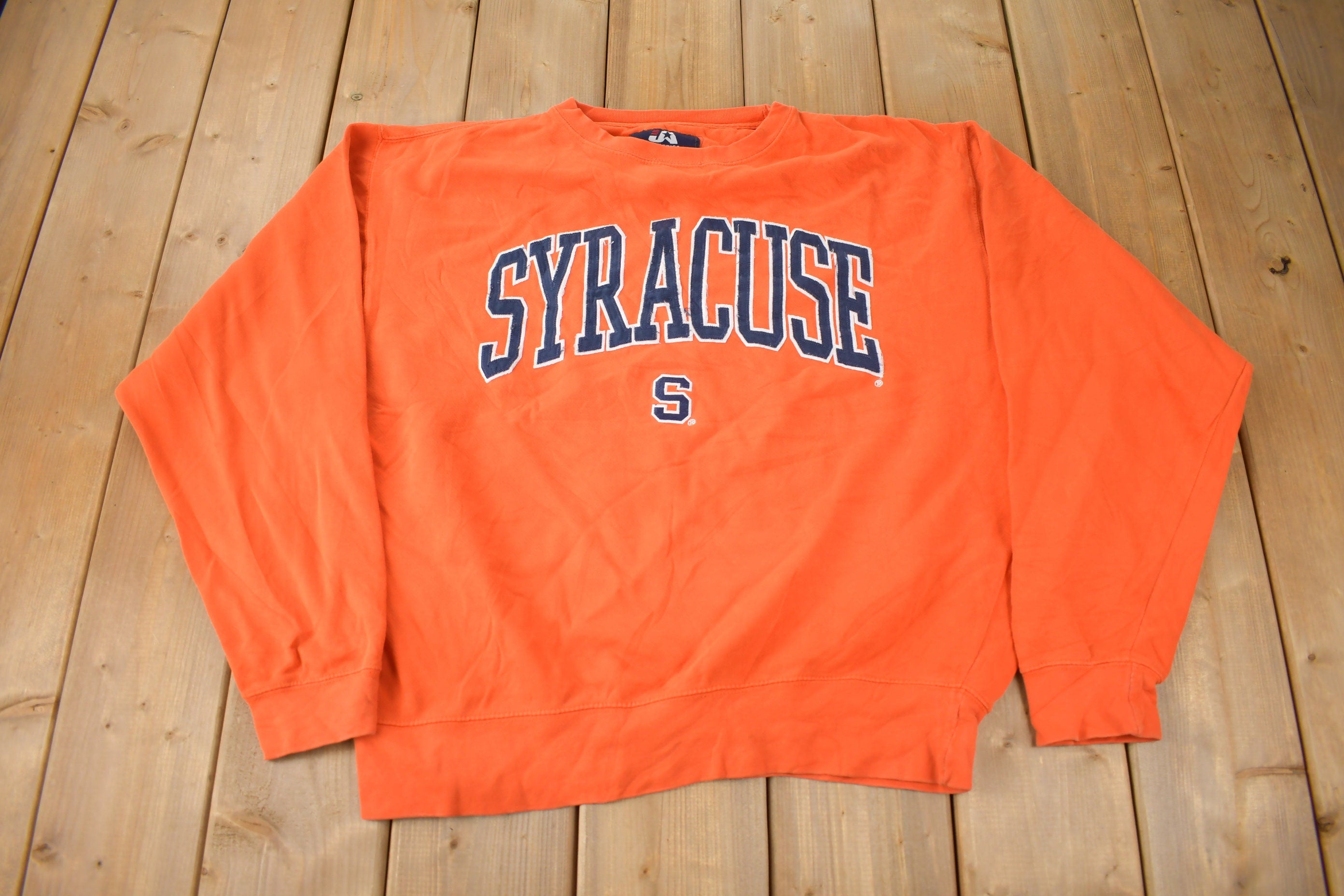 Vintage 1990s Syracuse University Embroidered Collegiate Crewneck Size L