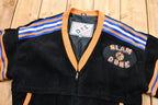 Vintage 1980s Slam Dunk Basketball Patchwork Suede Jacket