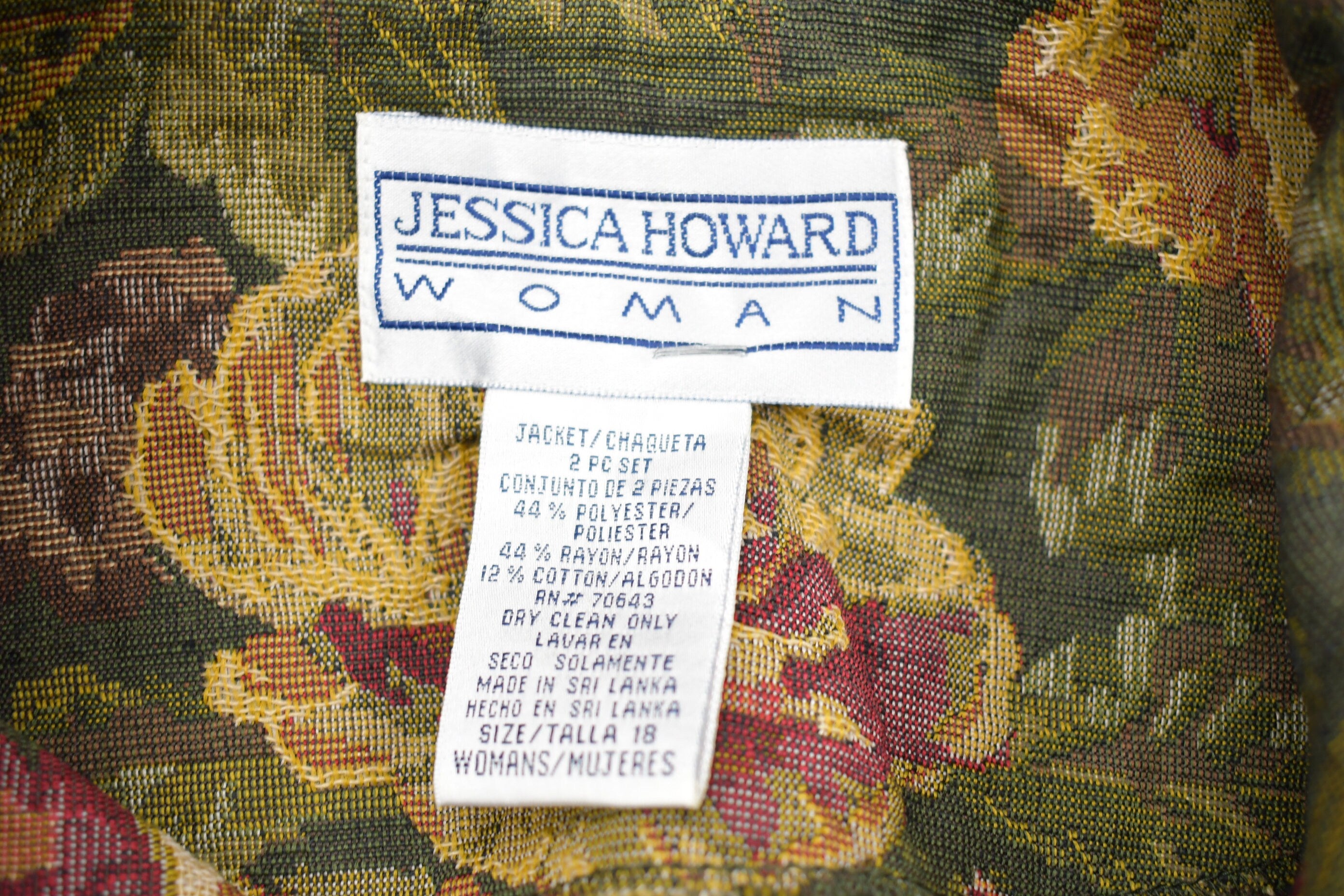 Vintage 1990s Jessica Howard All Over Floral Theme Button Up Blazer Sweater