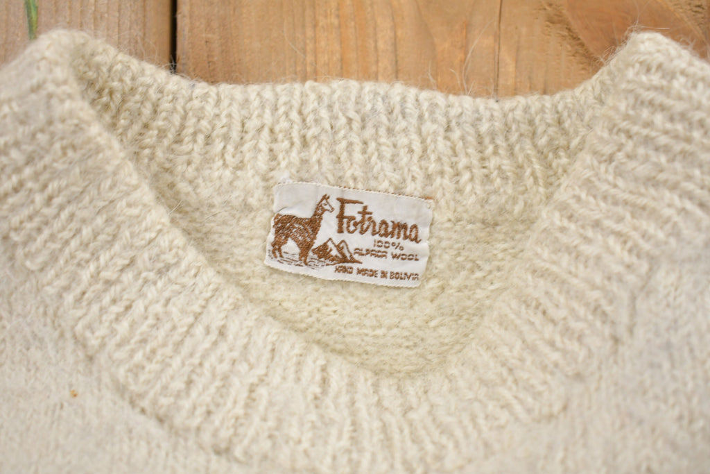 Vintage 1980s Fotrama Alpaca Wool Knitted Sweater