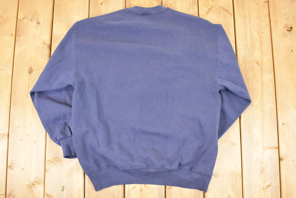 Vintage 1990s Oarsman Minnetonka Embroidered Plaid Football Crewneck Sweatshirt Men's L / Made In USA / 90's Sportswear Sweater
