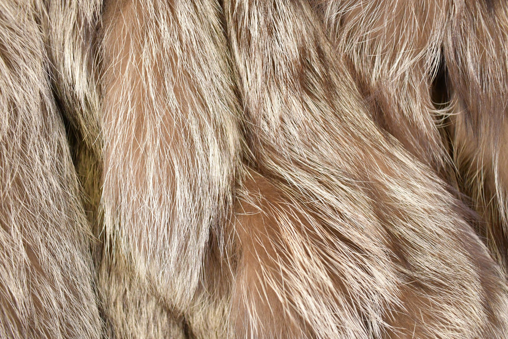 Vintage 1980s Grey Fox Mid Length Fur Coat Saga Fox Royal Made In USA
