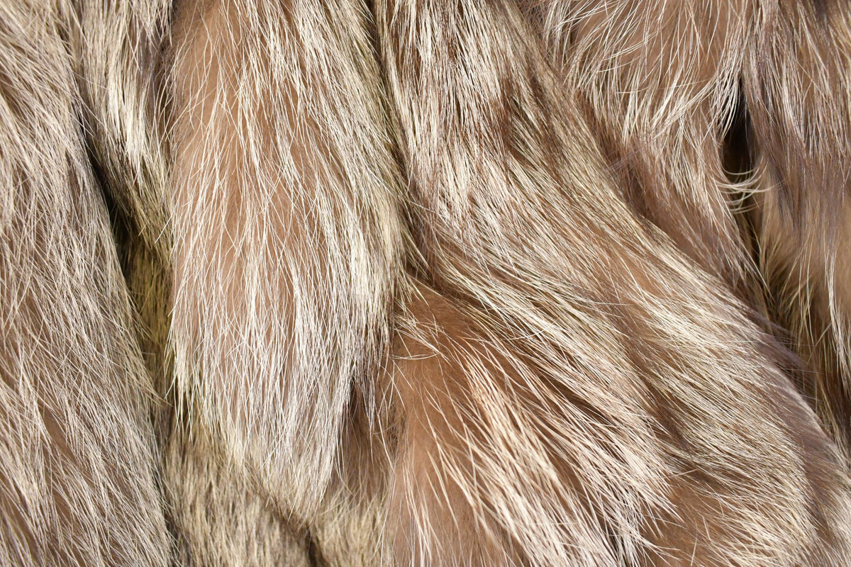 Vintage 1980s Grey Fox Mid Length Fur Coat Saga Fox Royal Made In USA