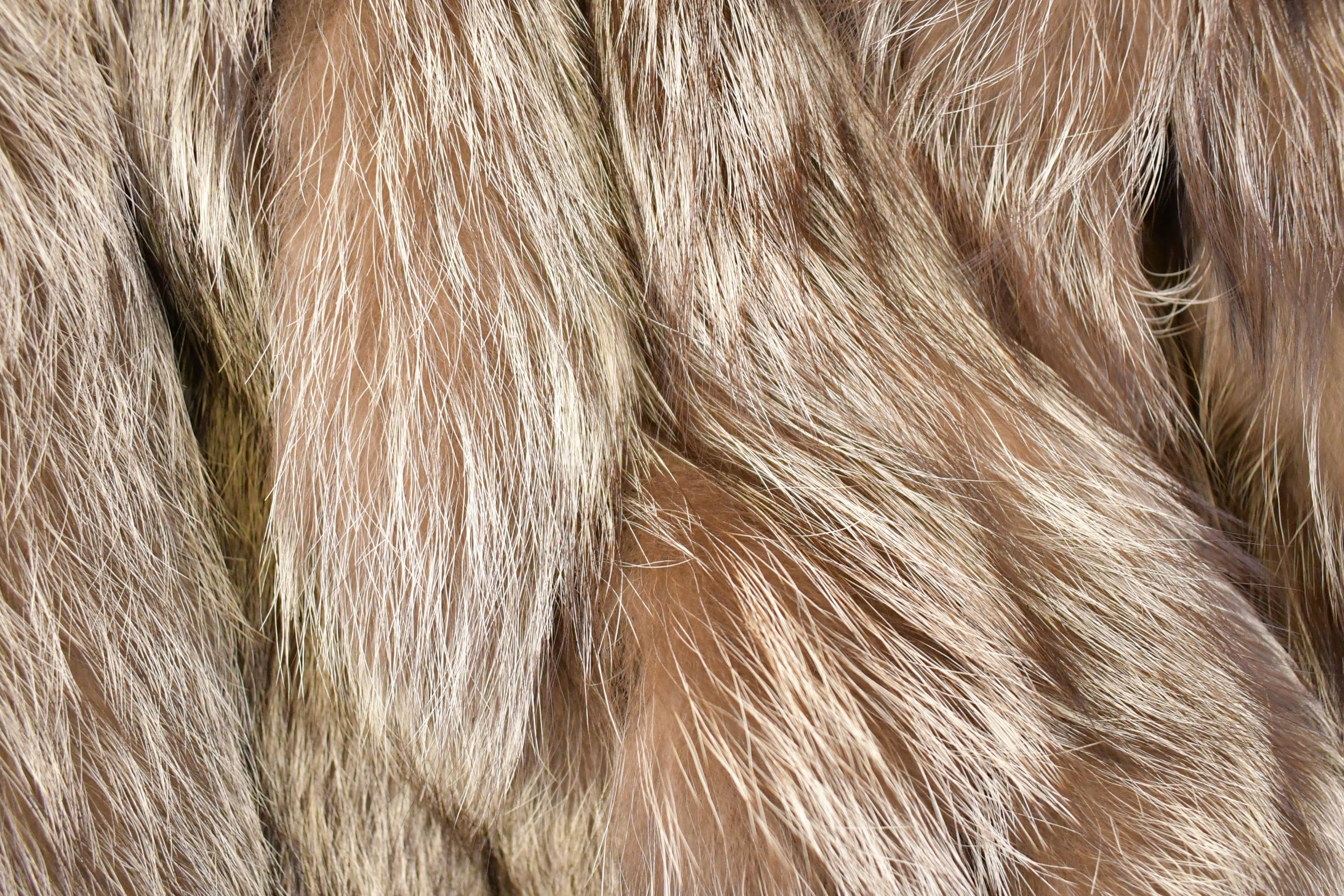 Vintage 1980s Grey Fox Mid Length Fur Coat Saga Fox Royal Made In USA