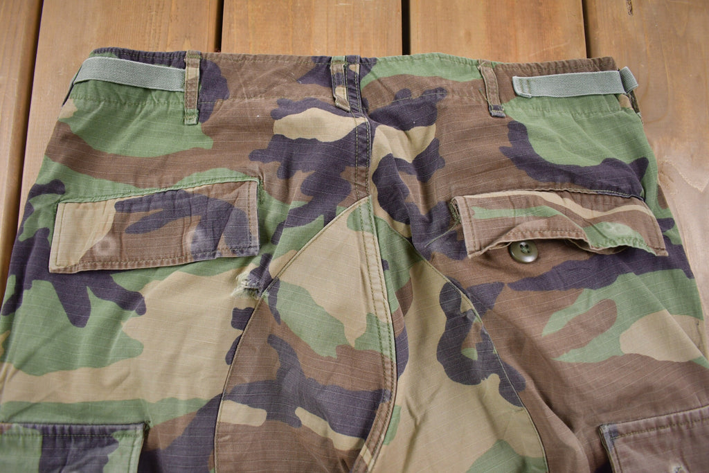 Vintage 2001 Military Woodland Camouflage Cargo Pocket Pants 35 x 31