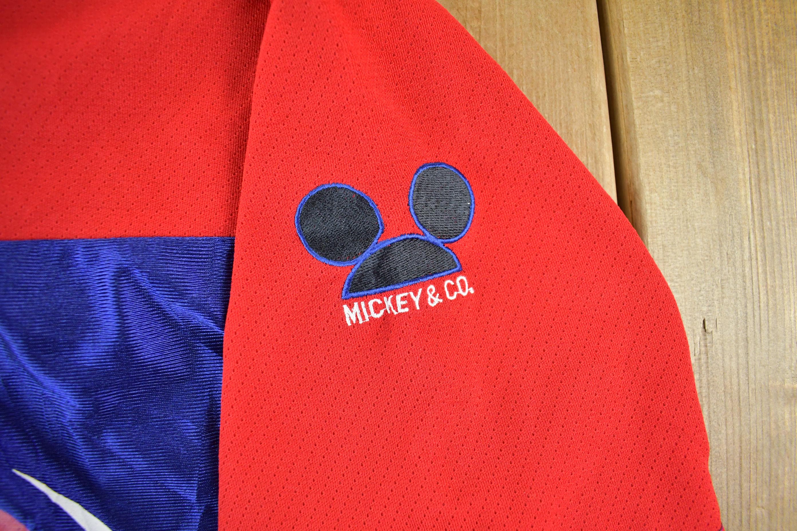 Vintage 1990s Mickey Mouse Disney Cartoon Promo Soccer Jersey Men's Large