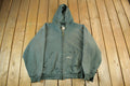 Vintage 1990s Carhartt Thrashed Sun Faded Zip Up Thermal Hoodie Men's 2XL