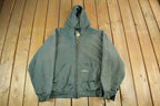 Vintage 1990s Carhartt Thrashed Sun Faded Zip Up Thermal Hoodie Men's 2XL