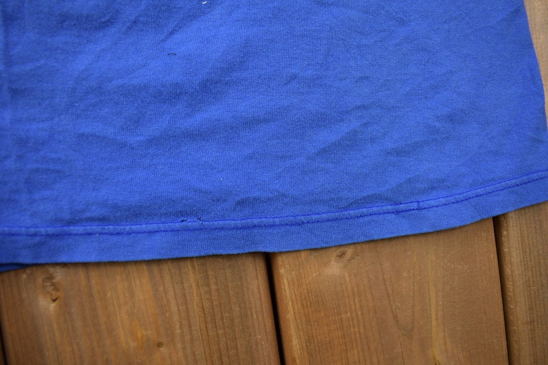Vintage 1990s Winnie The Pooh Cartoon Blue Pajama T-Shirt