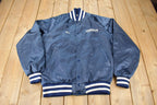 Vintage 1990s Goodyear Aero Space Snap Button Satin Jacket Made In USA