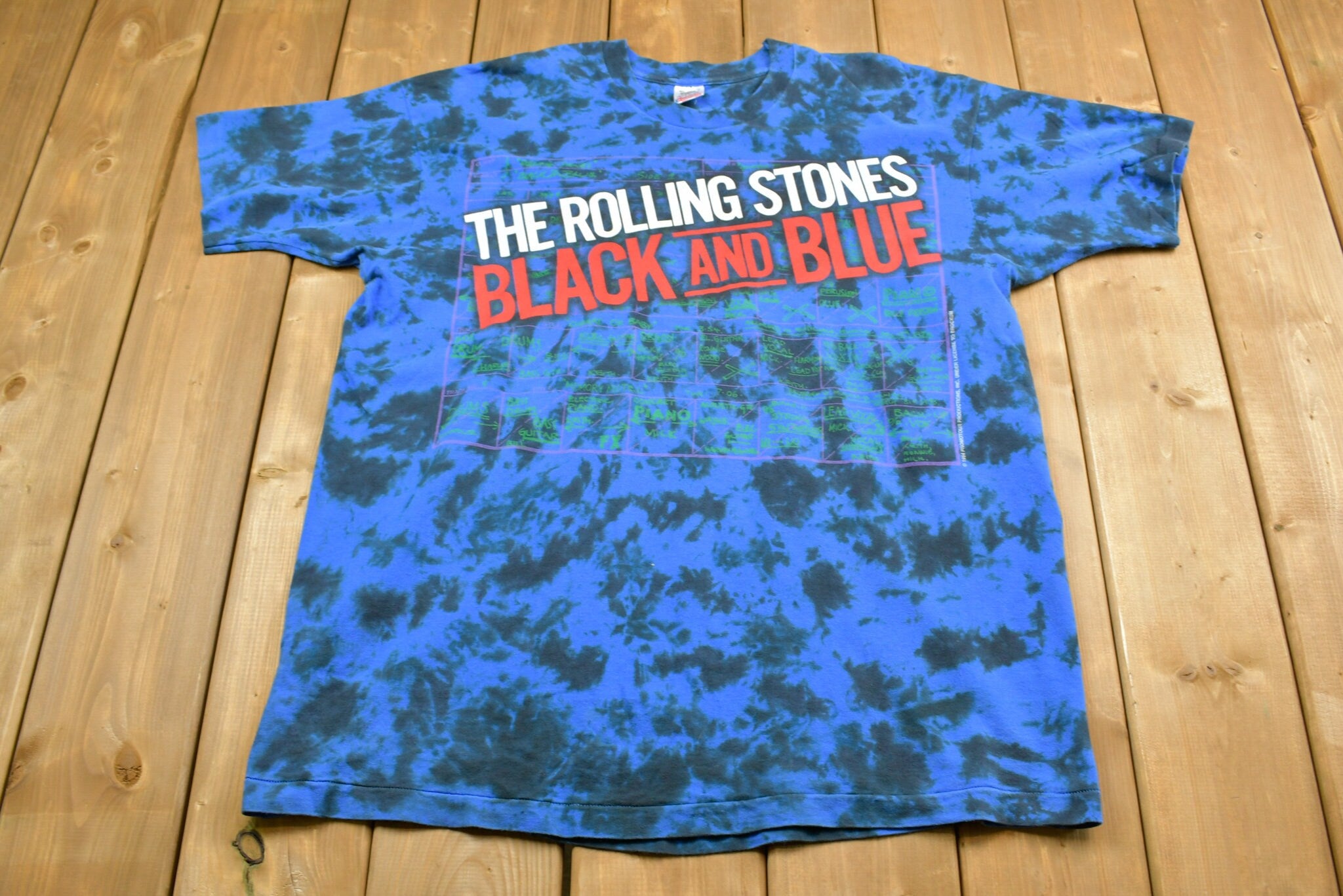 Vintage 1994 Rolling Stones Black And Blue Tour T-shirt