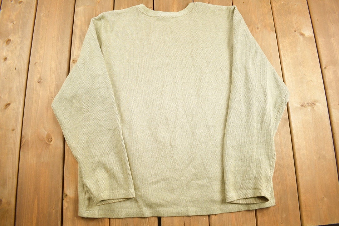Vintage 1990s Green Banana Republic Wool Knitted Crewneck Sweater
