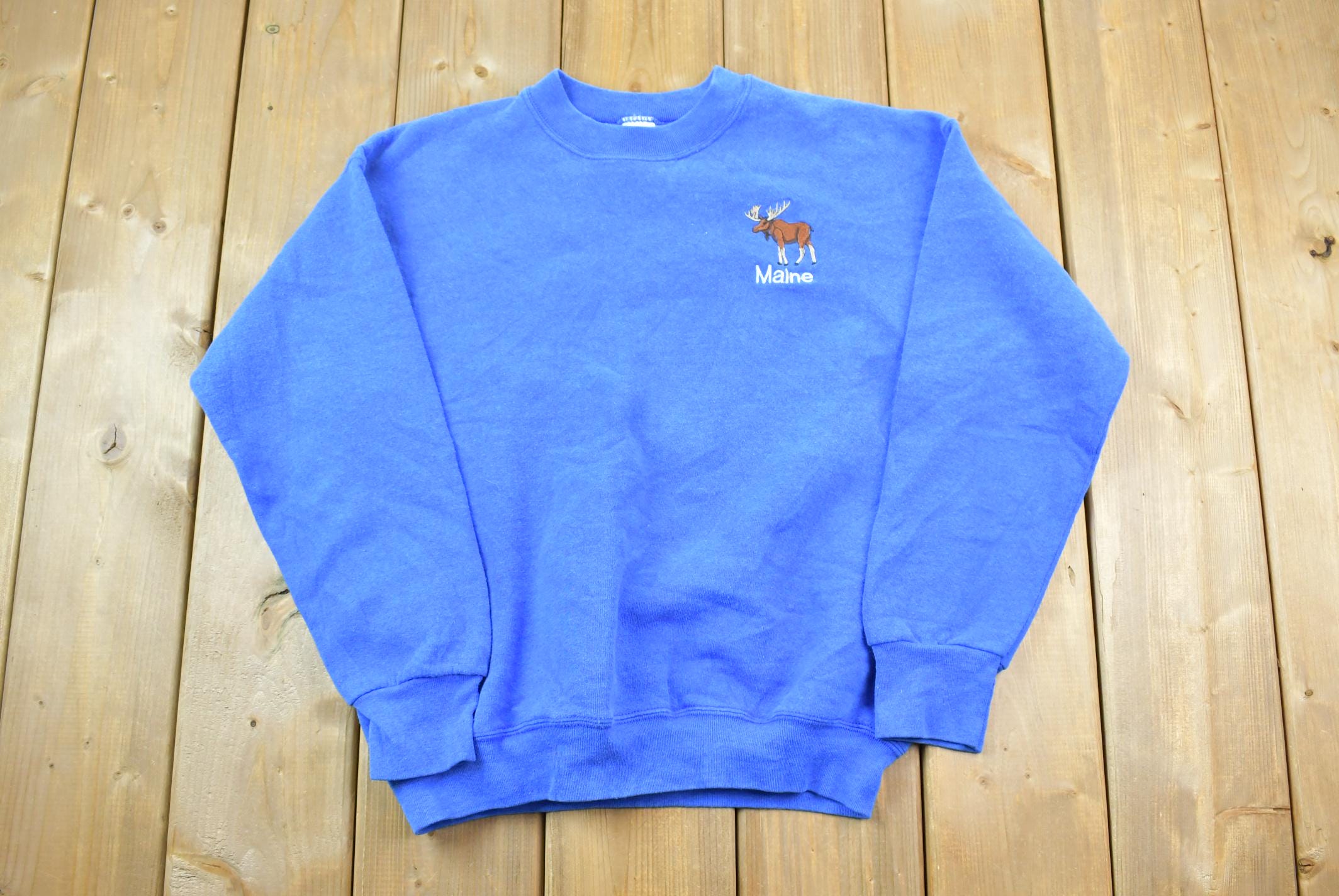 Vintage 1990s Maine Moose Crewneck Sweatshirt