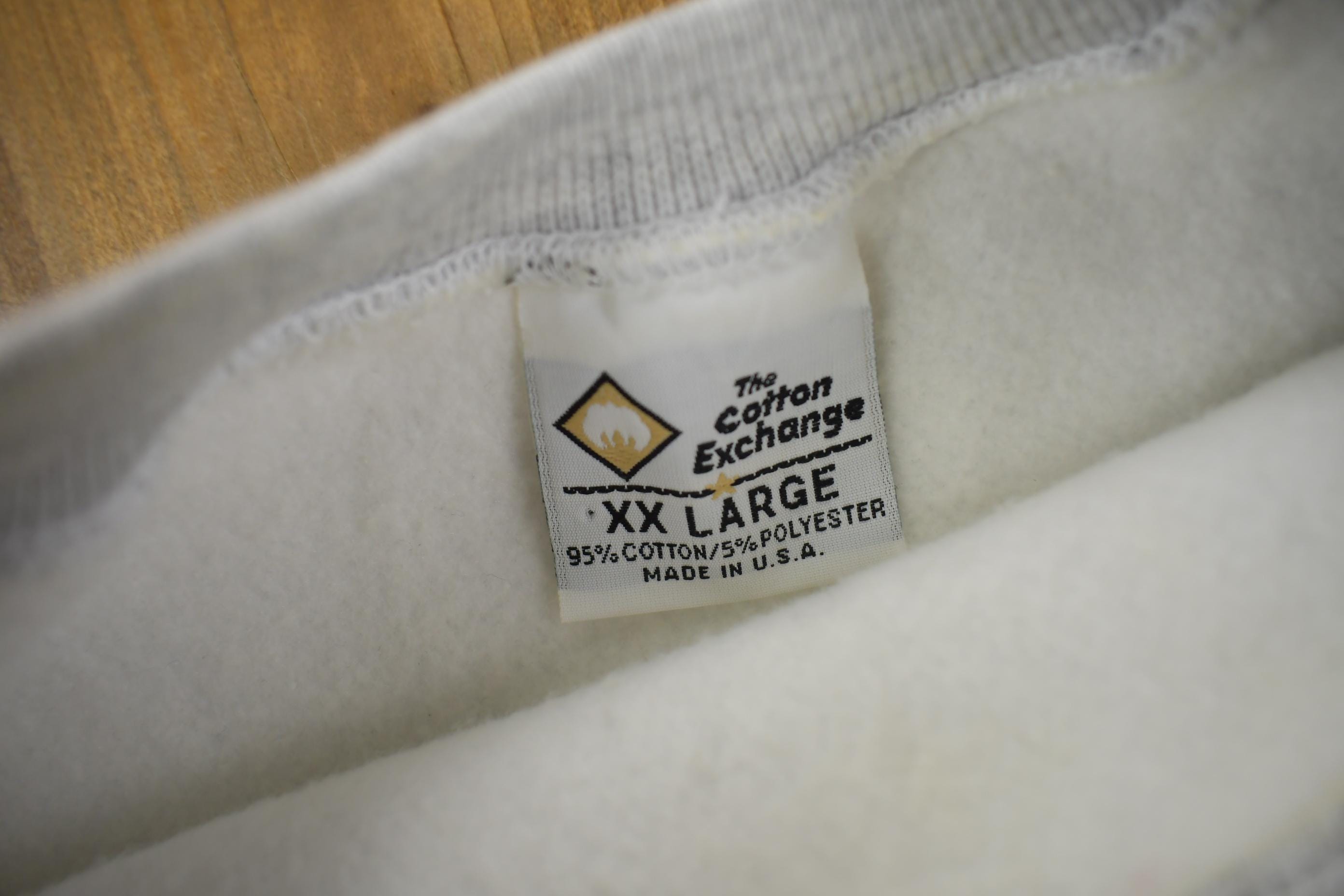 Vintage 1990s BATES Spell Out Crewneck Sweatshirt Made In USA Size XXL