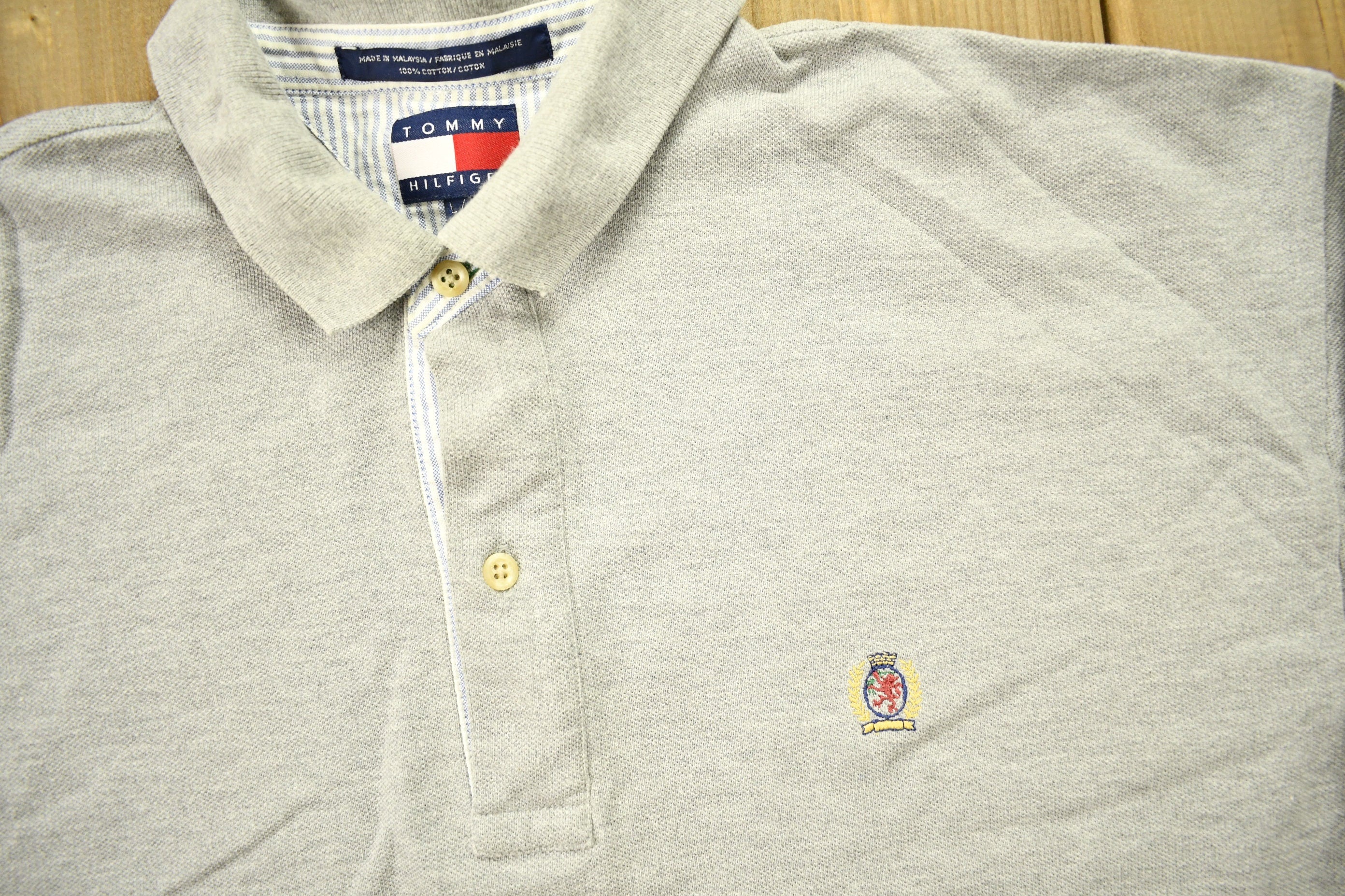 Vintage 1990s Tommy Hilfiger Crest Logo Polo Shirt
