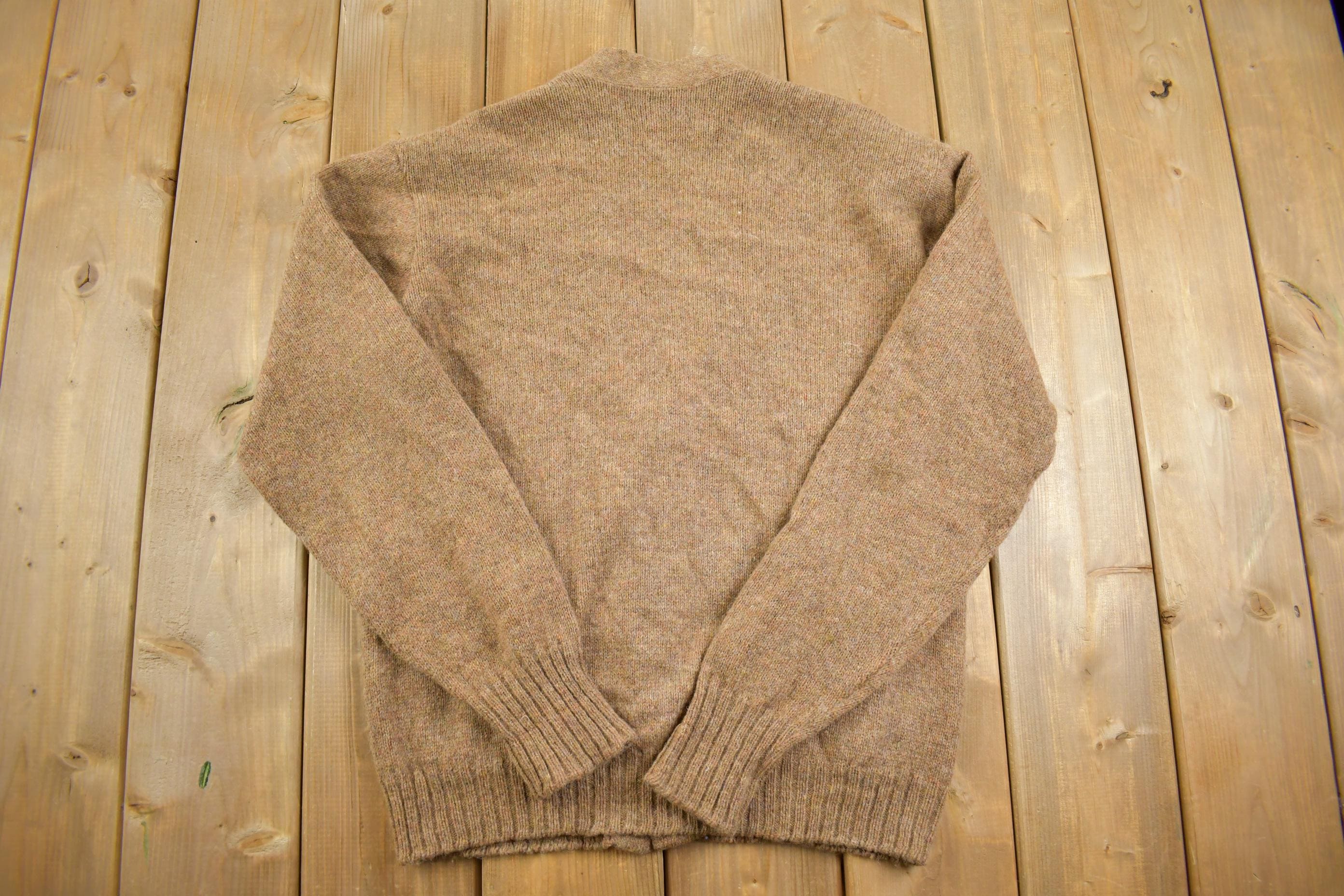 Vintage 1990s Puritan Wool Knit Cardigan Sweater - Made In USA