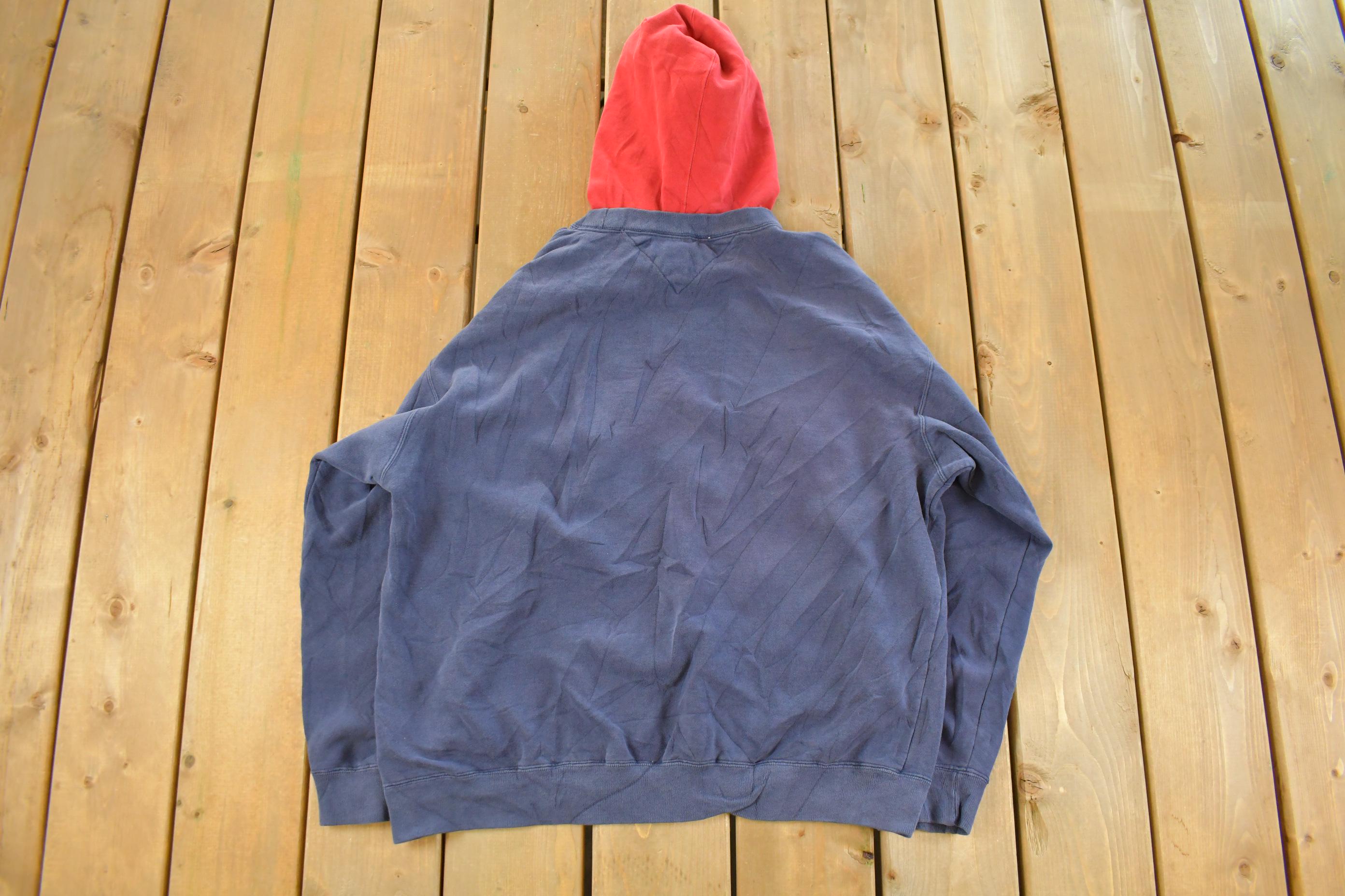 Vintage 1990s Tommy Hilfiger Sailing Hoodie Sweatshirt Men's Large  90s Crewneck  90s Tommy Hilfiger  Streetwear
