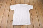 Vintage 1980s Blank White Single Stitch Women's T Shirt Made In USA