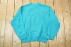 Vintage 1990s Teal Blank Crewneck Sweatshirt