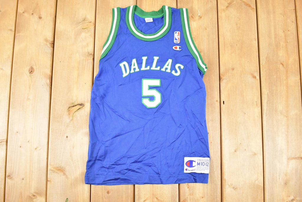 Vintage 1990s Champion Dallas Mavericks Jason Kidd NBA Jersey Youth L