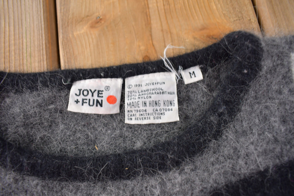 Vintage 1990s Joye Fun Geometric Knit Crewneck Sweater Size Women's M