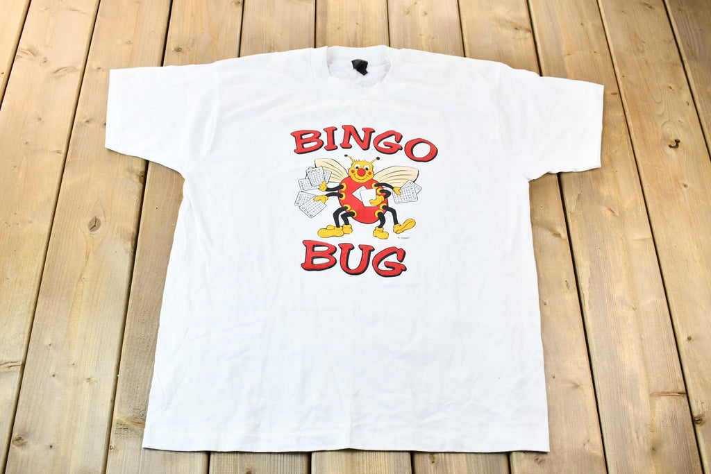 Vintage 1990s Single Stitch Bingo Bug Graphic T-Shirt
