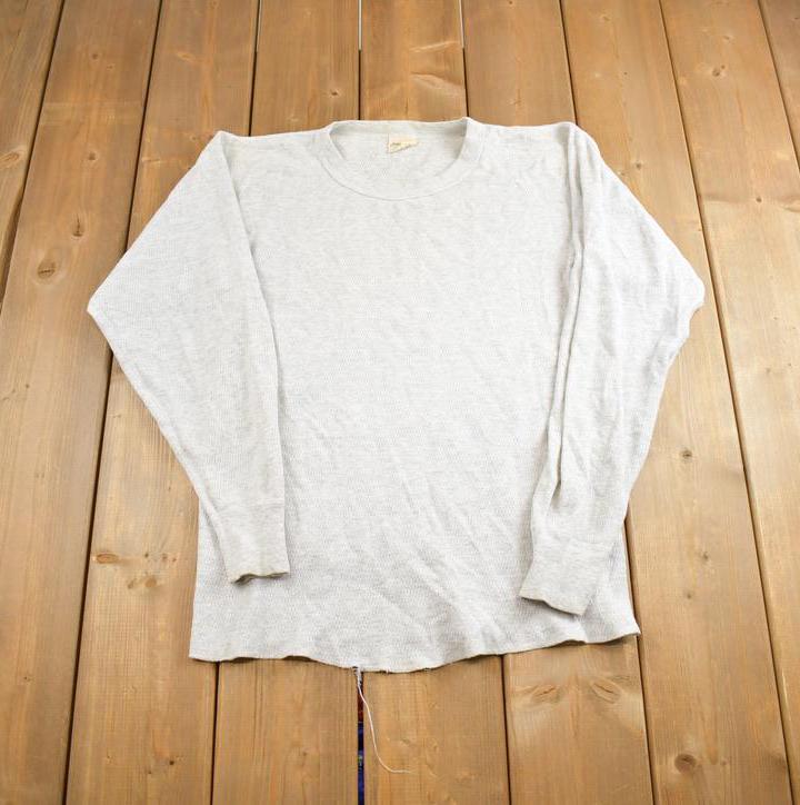 Vintage 1980s St. Johns Bay Thermal Crewneck Made In Canada