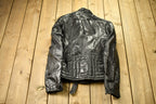 Vintage 1990s Techno Mode Leather Cafe Racer Jacket