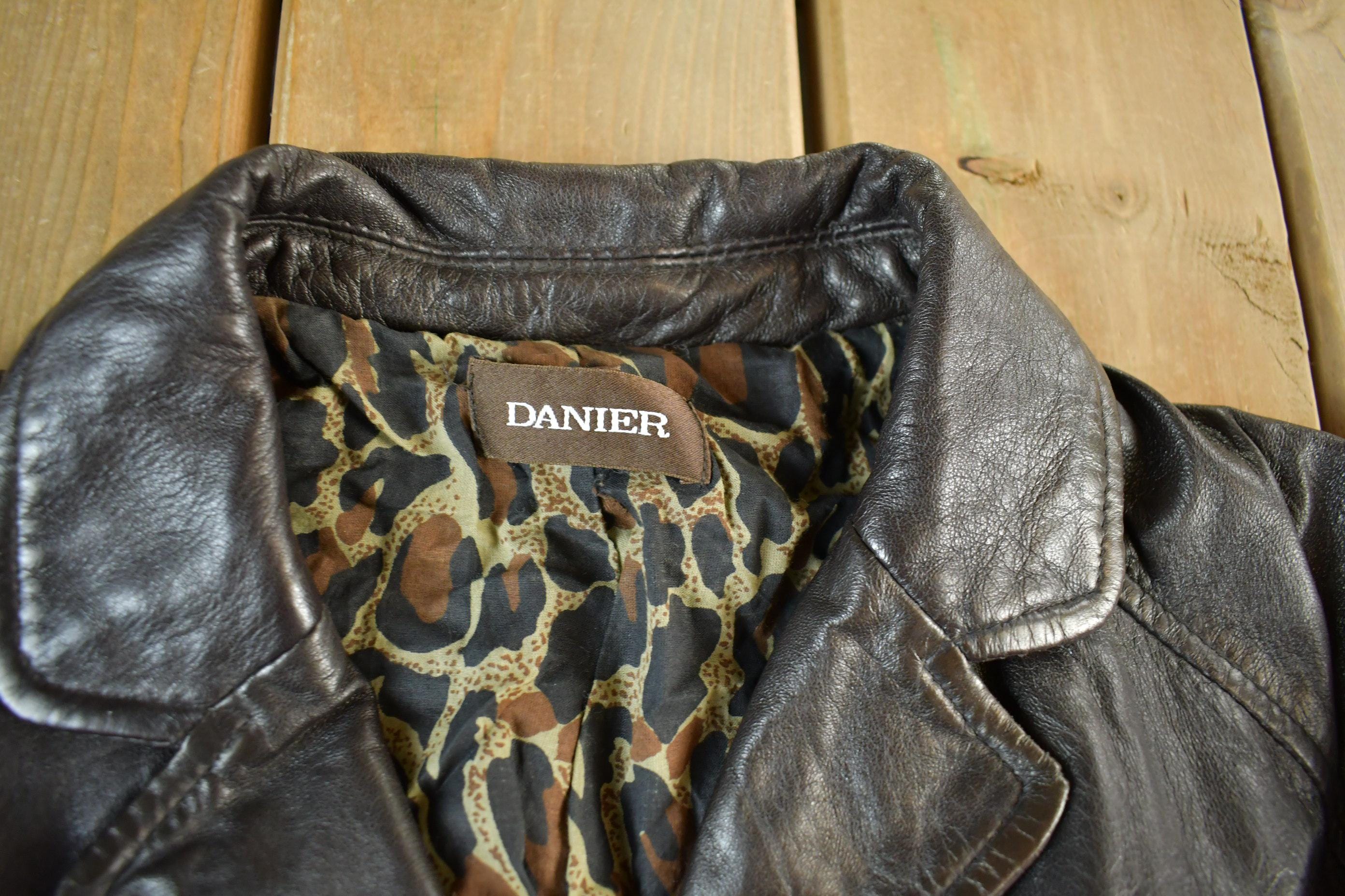 Vintage 1990s Danier Brown Leather Jacket Women's Medium /